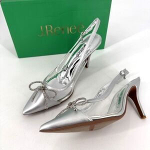 NWT J.Reneé Tadma Glass Slipper Rhinestone Pumps Heels Size 12W Cocktail Wedding
